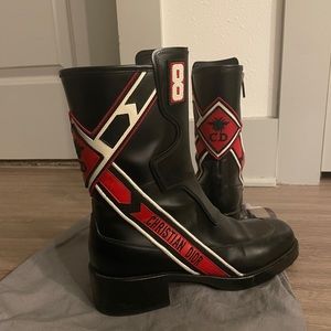Dior leather motoboots
